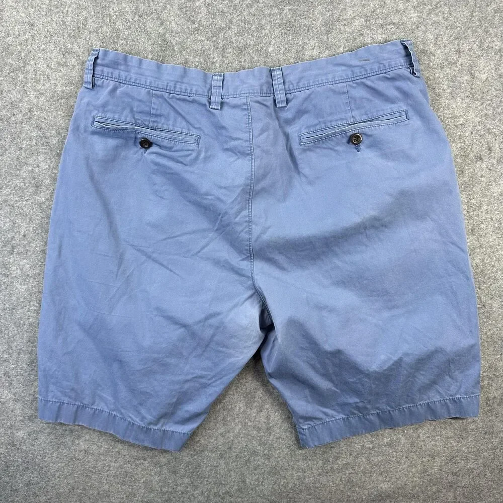 J.Crew Club Shorts Mens 35 Blue Chino 9 Inseam Flat Front Casual Summer